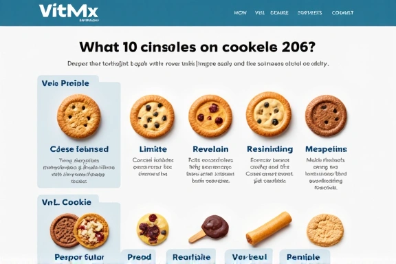 Diagram showing different types of cookies and their functions